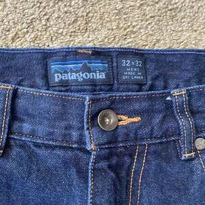 Patagonia Iron Clad Straight Fit Organic Cotton Blue Jeans